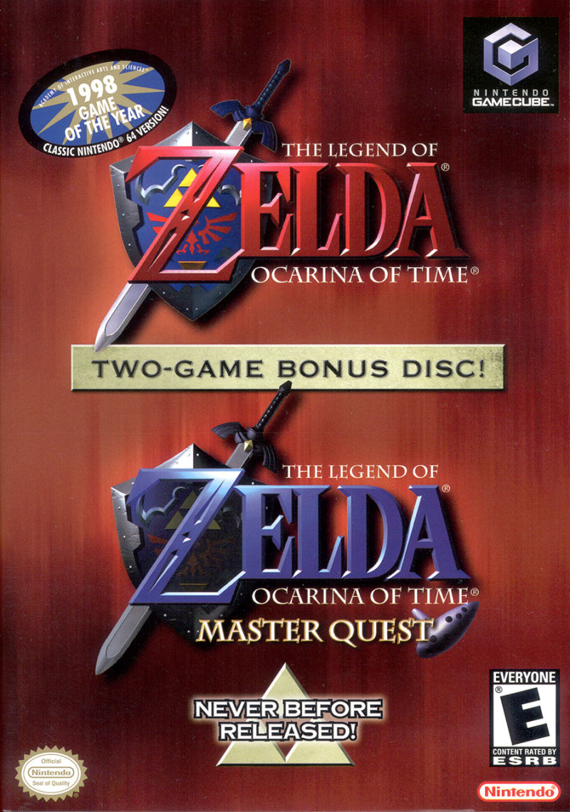 Zelda Ocarina of Time Master Quest box art for Gamecube